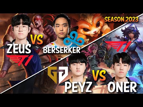 T1 Zeus vs C9 Berserker | GEN Peyz vs T1 Oner - Patch 13.20 KR Ranked
