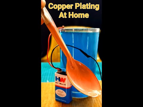Copper Plating At Home / Electroplating of Copper / Easy Copper Plating Process #shorts