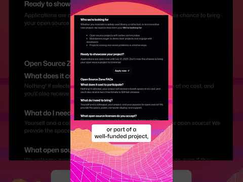 Apply now: Showcase your project in the GitHub Universe Open Source Zone