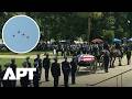 WATCH: F-16 Flyover Honors Lindsey Graham As Funeral Procession Moves Through South Carolina | APT