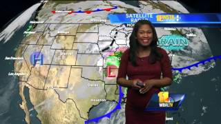 Cloudy, cool and rain on Monday