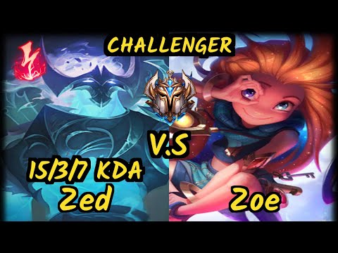 Envy (ZED) vs ZOE - 15/3/7 KDA MID CHALLENGER GAMEPLAY - BR