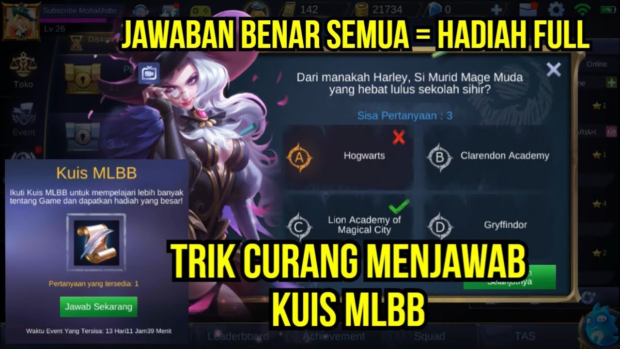 TRIK AGAR JAWABAN KUIS MLBB SELALU BENAR - Mobile Legends Indonesia