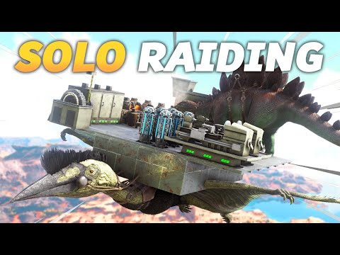 I SOLO Raided An ARK SkyBase For Crazy PROFIT