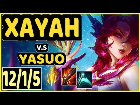 SACY (XAYAH) vs YASUO - QUADRAKILL 12/1/5 KDA BOTTOM ADC CHALLENGER GAMEPLAY - BR