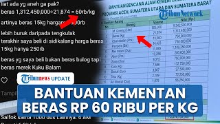 Viral Foto Rincian Bantuan Kementan Rp 73 M untuk Sumatera, Beras per Kilo Dihargai Rp 60 Ribu