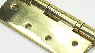 Heavy Duty Hinge - 2 Ball Bearing - 100mm - Stainless Steel - Titanic Gold Finish - 1 Pair