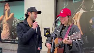 Wait for his REACTION at 1:05 - The Look of Love 😍— Unchained Melody Allie Sherlock Cover