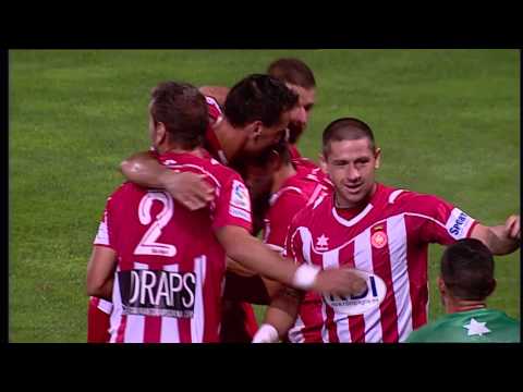 La Liga | Gol de Acuña (5-1) en el Girona FC - Recreativo de Huelva | 14-10-2012 | J9