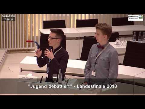 Landesfinale Jugend debattiert 2018 Sekundarstufe 2