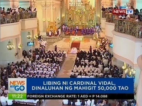 NTG: Libing ni Cardinal Vidal, dinaluhan ng mahigit 50,000 tao