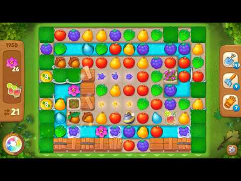 Gardenscapes Area 9 Day 1 Hard Level 1950 - No Boosters Or Hacks