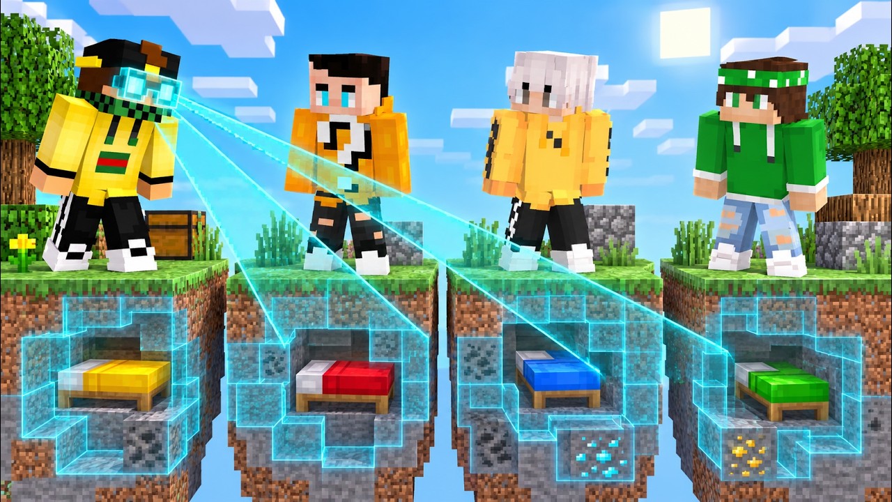 BEDWARS 1vs1vs1vs1 MA USO L'X RAY PER TROVARE I LETTI NASCOSTI