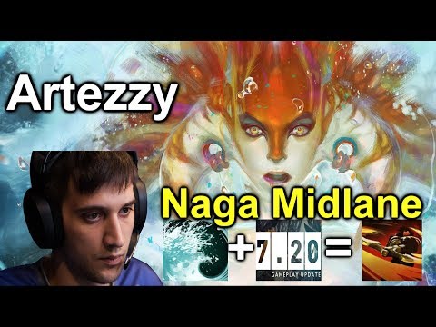 Artezzy Naga Siren Midlane With Ability Reworks ,Dota 2 NEW 7.20c Patch GAMEPLAY UPDATE