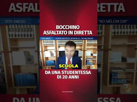 Bocchino asfaltato in diretta da una studentessa di 20 anni