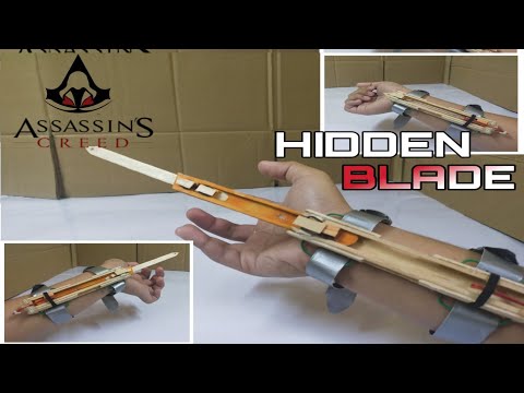 make an assassin's creed Extendable Hidden Blade from popsicle sticks