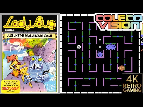 Lady Bug Colecovision 4k Gameplay