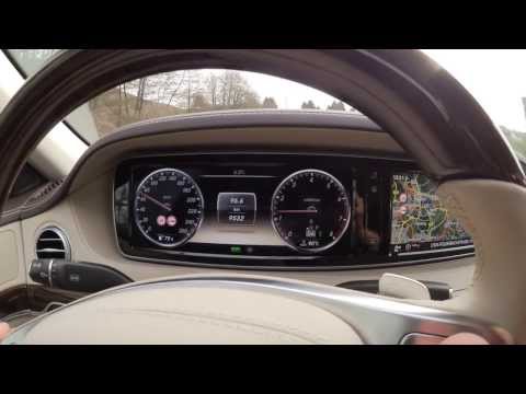 2015 Mercedes SClass S500 V8 acceleration 0 to 100 km/h with 455 hp and 700 Nm