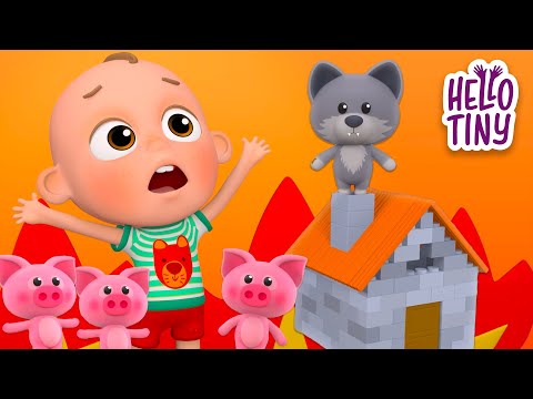 Three Little Pigs 🐷 | Kids Song and Nursery Rhyme | Hello Tiny