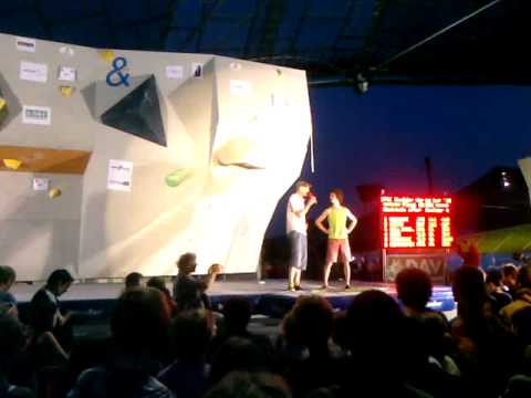 IFSC Climbing Worldcup Boulder Munich 2010 Adam Ondra Interview