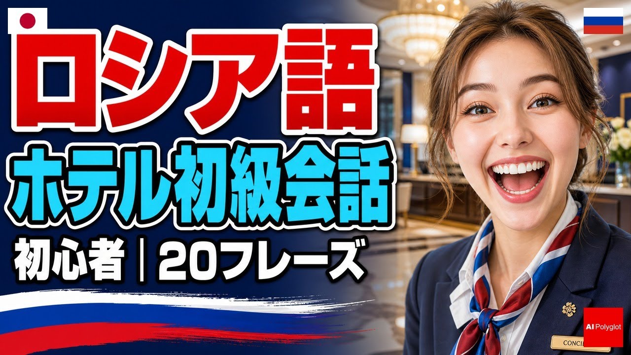 ロシア語 ホテル初級会話 | 初心者 | 聞き流し | 作業用 | ネイティブ | 日常会話 | 予約 | チェックイン | 旅行会話 episode artwork