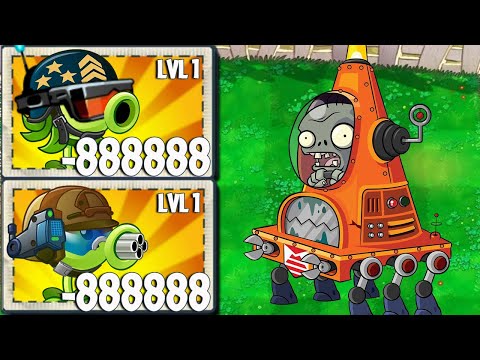 PvZ 2 Challenge - 99 Plants level 1 Vs Robo Cone Zombie Level 10 - Who will win?