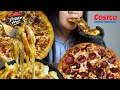 ASMR EXTRA CHEESY COSTCO POUTINE USING TIKTOK CHEESE CURD HACK AND PIZZA HUT MUKBANG No Talking