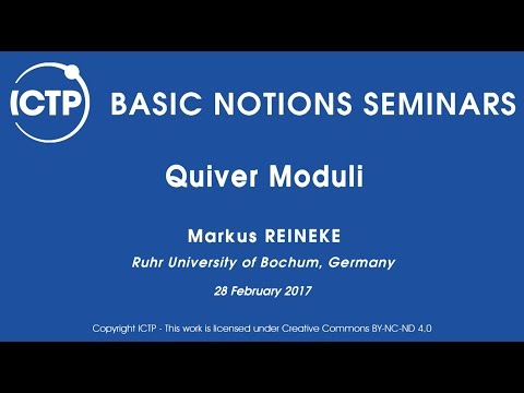 Quiver Moduli - M. Reineke - 2017