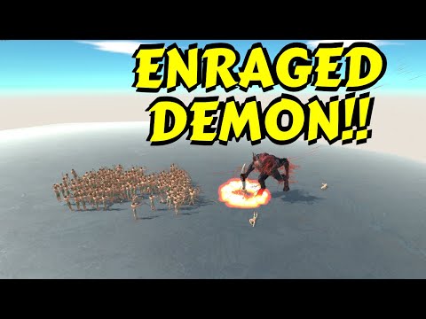 x999 HP Enraged Demon vs 200 Archers in Animal Revolt Battle Simulator