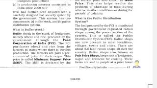 Food  security in India ( buffer stock) class 9 Economic chapter 4