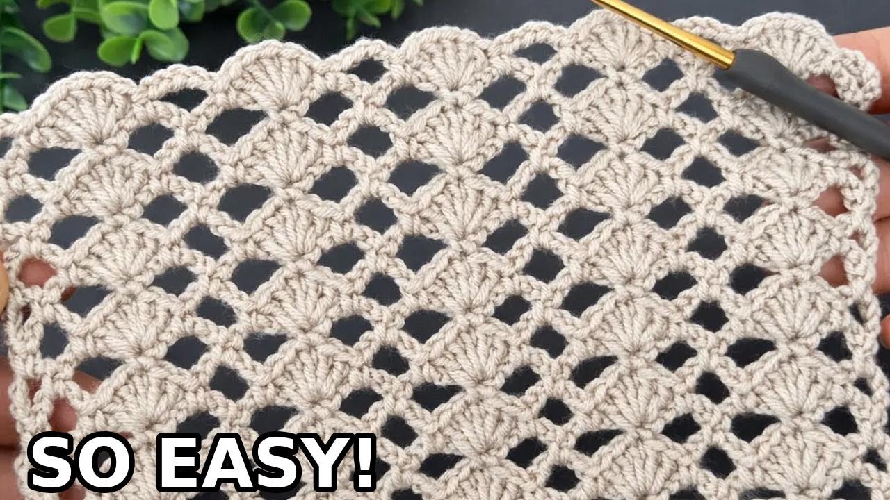 Everyone Is Crocheting This Thick Yarn Filet Pattern 😍 Super Easy Mesh Stitch