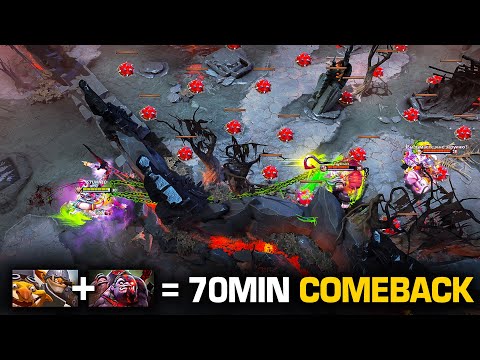 🔥 Pudge + Techies = 70min Epic Comeback | Pudge Official