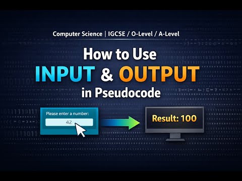 INPUT OUTPUT in Pseudocode