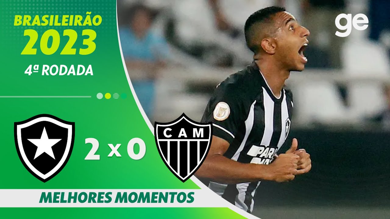 VÍDEO | Gols e melhores momentos da vitória do Botafogo sobre o Atlético-MG no Nilton Santos