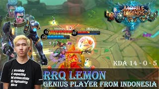 Genius Player From Indonesia ! ( Build & Gameplay By RRQ Lemon ) - Mobile Legends Bang Bang