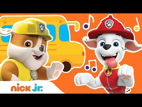 Wheels On The Bus' PAW Patrol REMIX! 🚌 Back to School Sing Along  | Stay Home #WithMe | Nick Jr.