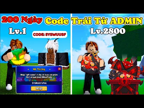 [BloxFruit] 200 Ngày Chỉ Dùng Trái Từ Hộp Quà Của ADMIN Code Trái Siu Ngon