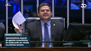 Aposentadoria de agentes comunitários de saúde pode ser votada na próxima semana, anuncia Davi