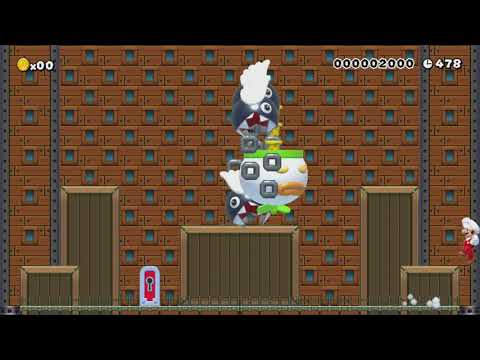 6-MINIBOSS:Vs Underchomp by Myuu - Super Mario Maker - No Commentary 1bk