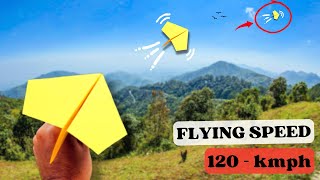 Make WORLD Record Paper Plane which flies at a Speed of 120 Kmph | Paper Craft | Origami Plane