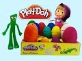 Play Doh Surprise Eggs Dora the Explorer Маша и ...