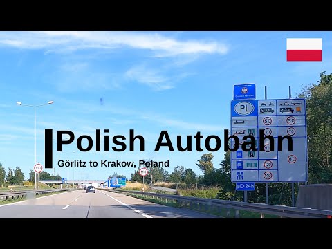Polish Autobahn Görlitz to Krakow on the A4. Polska.