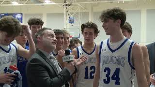 Old Lyme's Sheffield and Fiske post-game