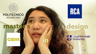 How to get accepted into 4 service design masters: Polimi, RCA, GSA, Loughborough Uni