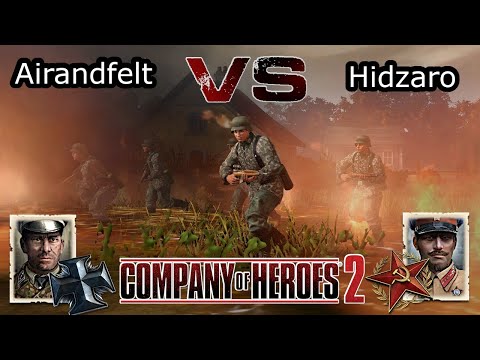 Coh2 1v1 | Airandfelt vs Hidzaro | Scorched earth