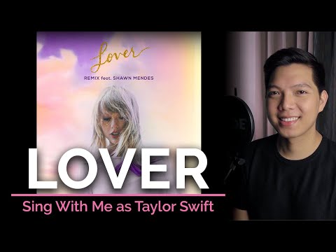 Lover (remix) (Male Part Only - Karaoke) - Taylor Swift ft. Shawn Mendes