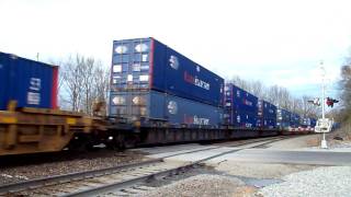 preview picture of video 'Fast Union Pacific #8575 Intermodal, Perfect Horn'