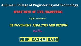 Pavement Analysis & Design, Unit 1