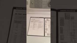 Kenmore Elite 79629002000 Top-Load Washer Diagnostic Mode Test