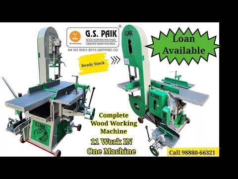 Multipurpose Wood Working Machine With Bandsaw & Chain Attached